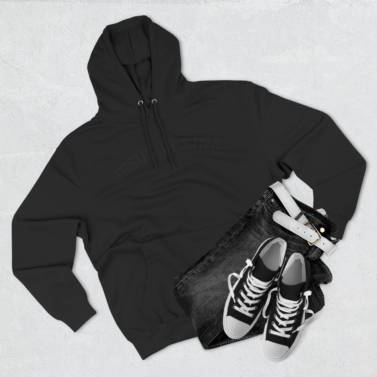 Jesus Is King Three-Panel Fleece Hoodie