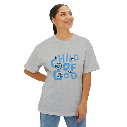 Children of God Oversized Tee – Comfortable Unisex Boxy Shirt for Faith