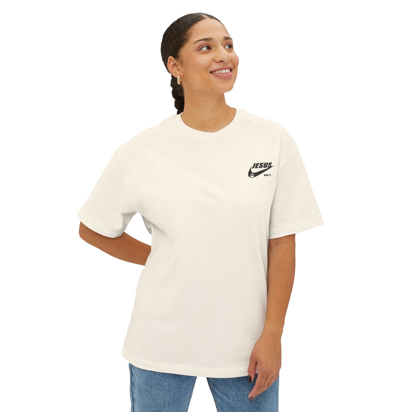 Faith Over Fear Unisex Oversized Boxy Tee