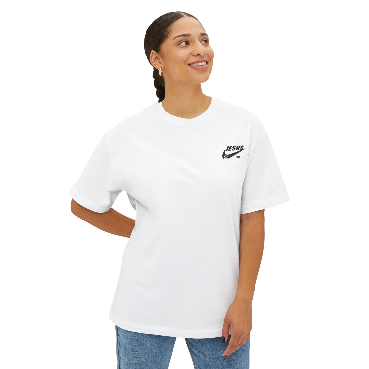 Faith Over Fear Unisex Oversized Boxy Tee