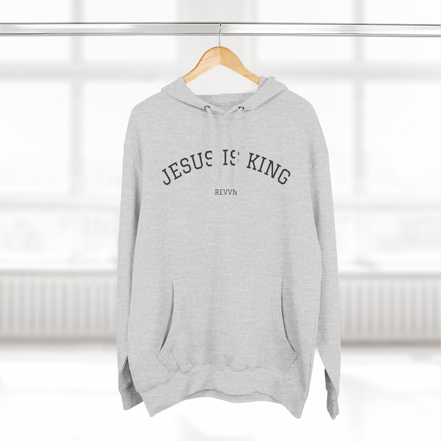 Jesus Is King Three-Panel Fleece Hoodie