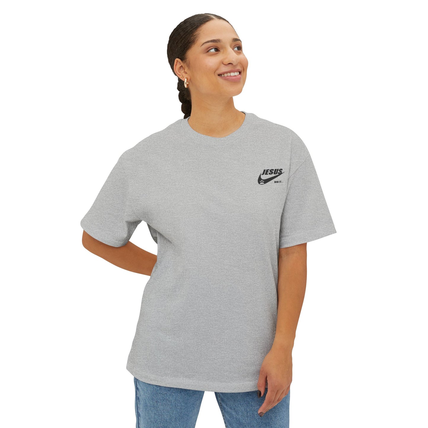 Faith Over Fear Unisex Oversized Boxy Tee