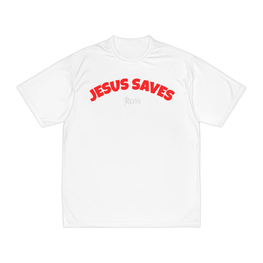 Men's Faith-Inspired Performance T-Shirt - Jesus Saves