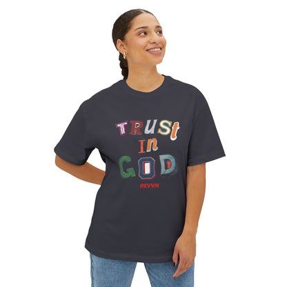 Trust in God Oversized Tee, Unisex Spiritual Shirt