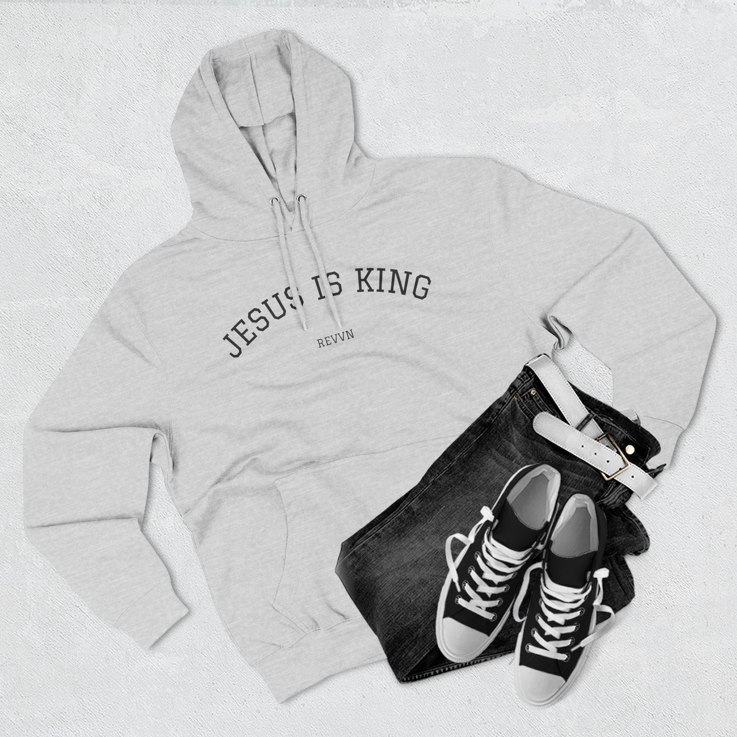 Jesus Is King Three-Panel Fleece Hoodie