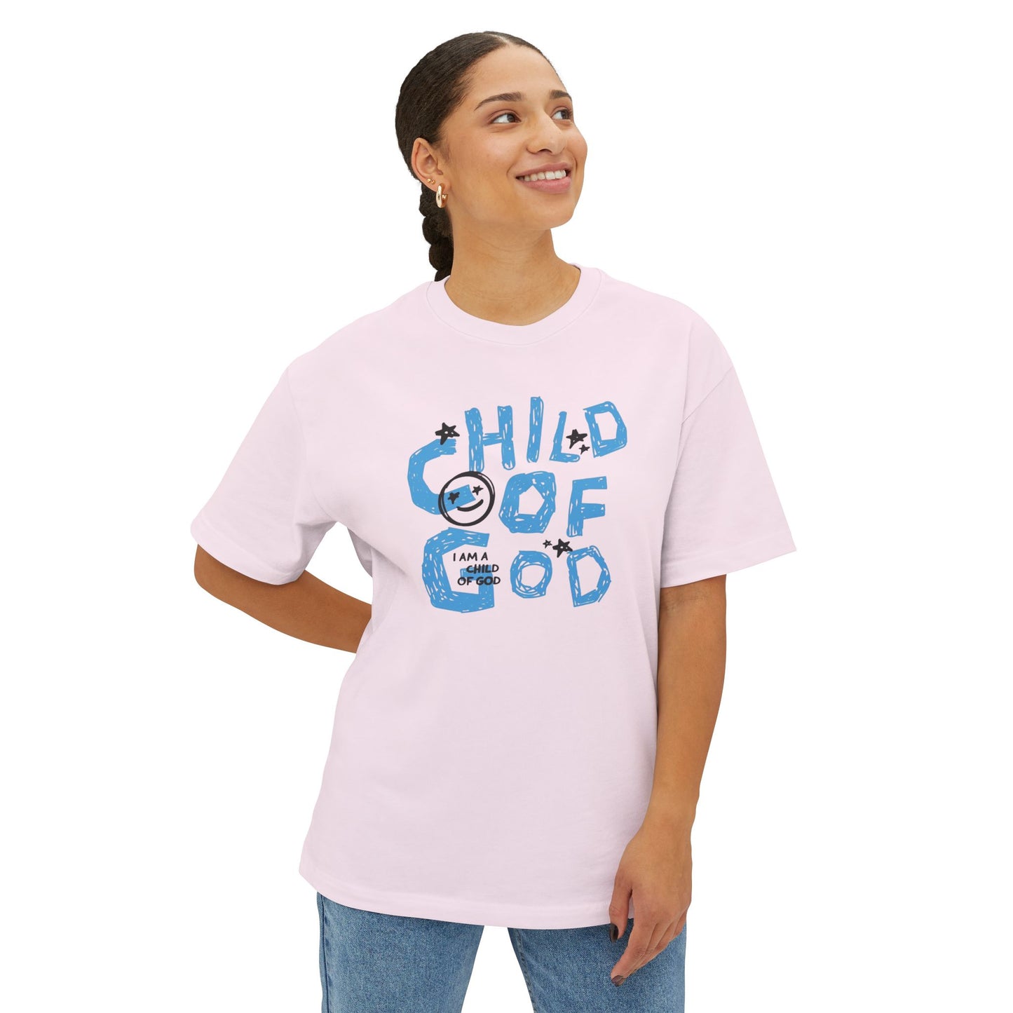 Children of God Oversized Tee – Comfortable Unisex Boxy Shirt for Faith, Casual Wear, Gifts, Spiritual Occasions, Back to School