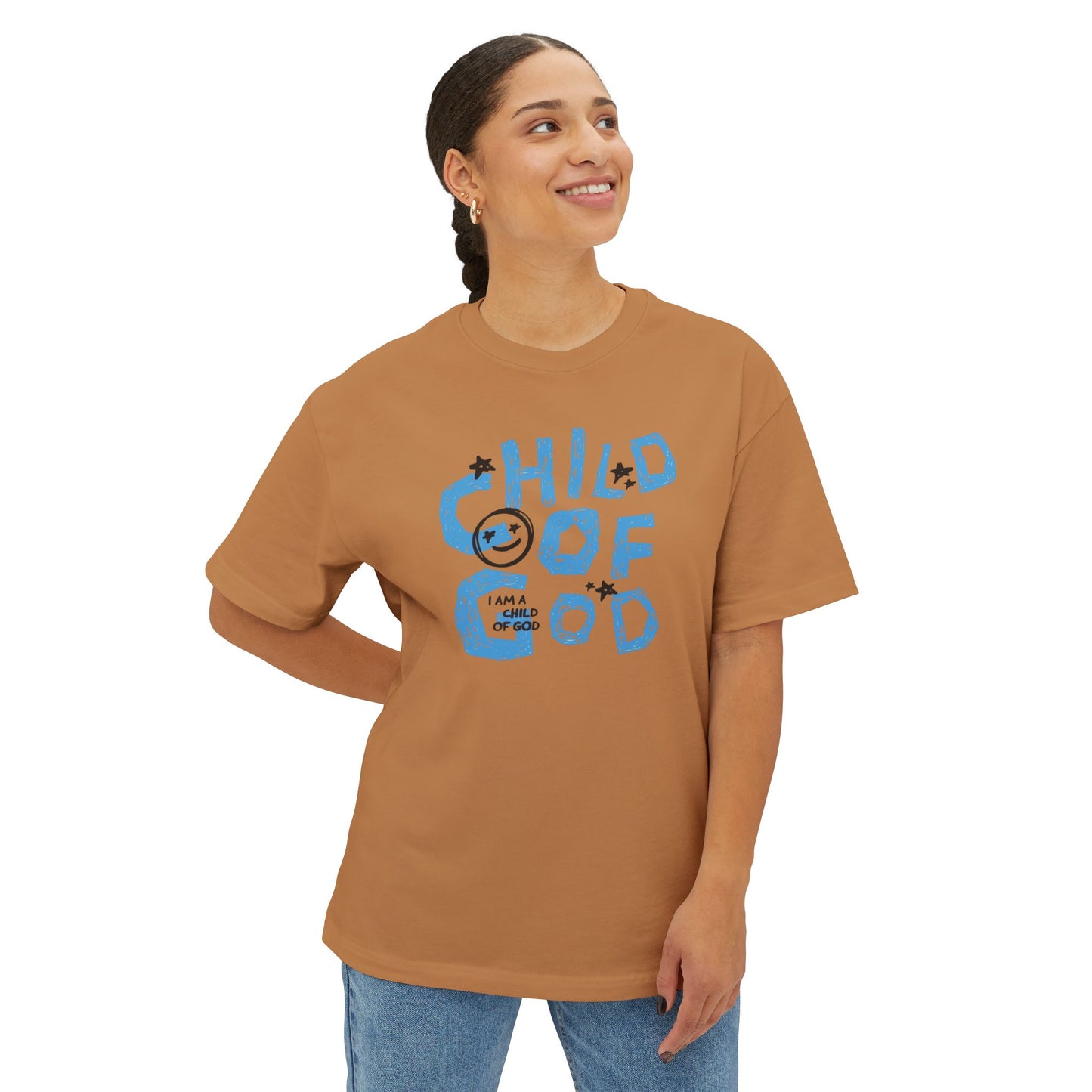 Children of God Oversized Tee – Comfortable Unisex Boxy Shirt for Faith, Casual Wear, Gifts, Spiritual Occasions, Back to School