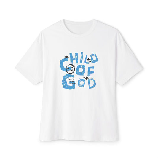 Children of God Oversized Tee – Comfortable Unisex Boxy Shirt for Faith