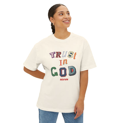Trust in God Oversized Tee, Unisex Spiritual Shirt