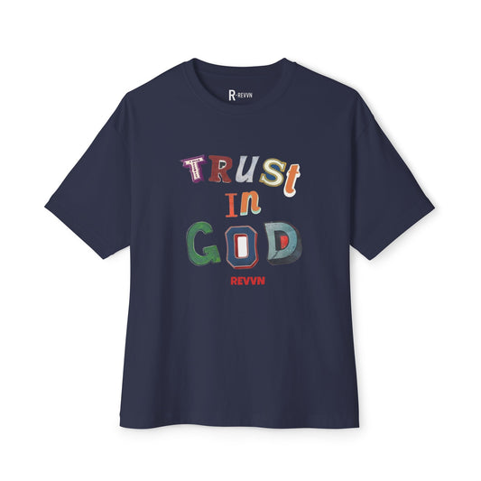 Trust in God Oversized Tee, Unisex Spiritual Shirt