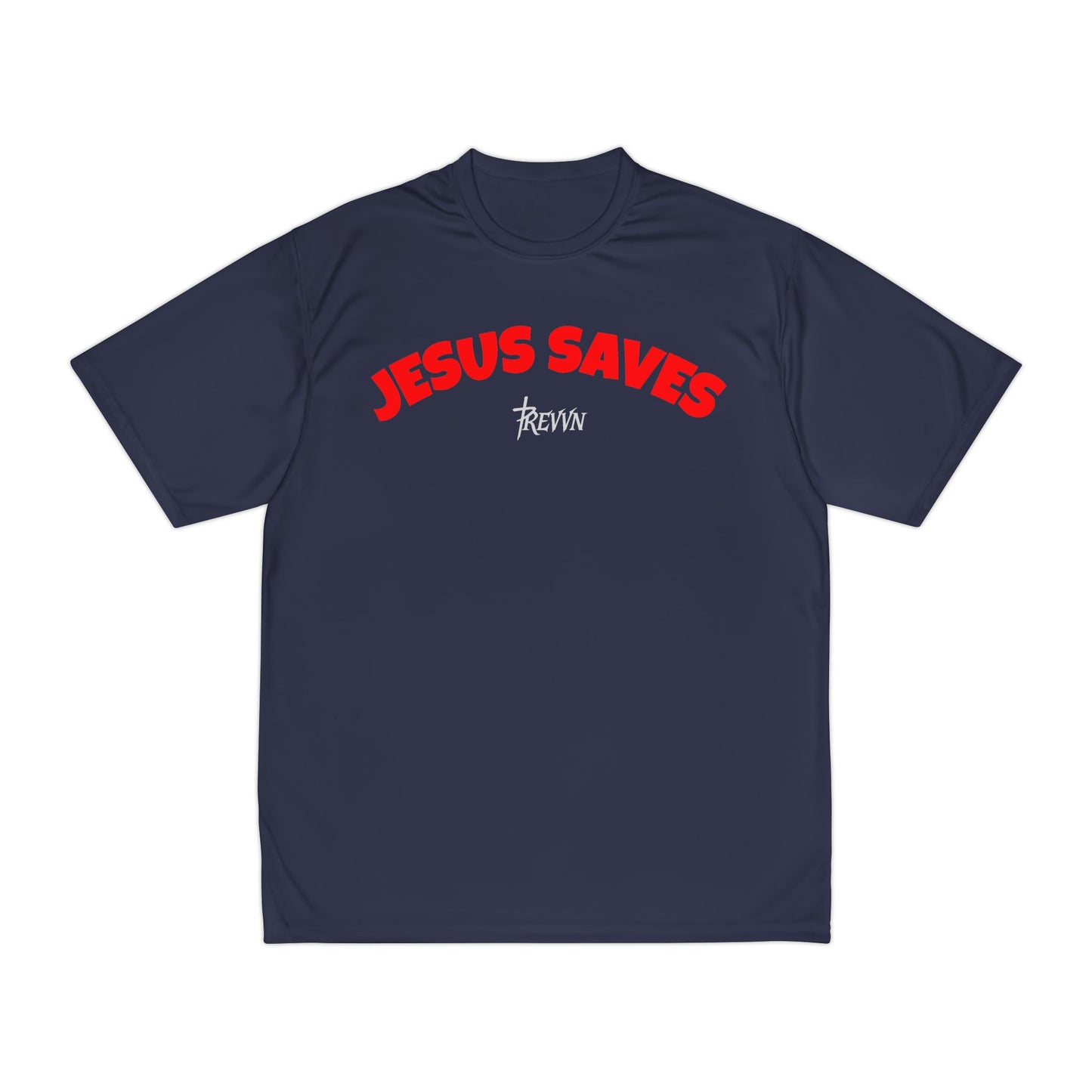 Men's Faith-Inspired Performance T-Shirt - Jesus Saves
