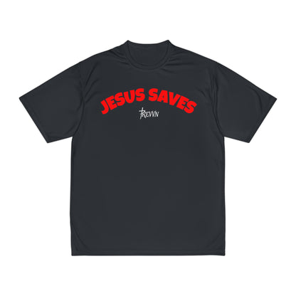 Men's Faith-Inspired Performance T-Shirt - Jesus Saves