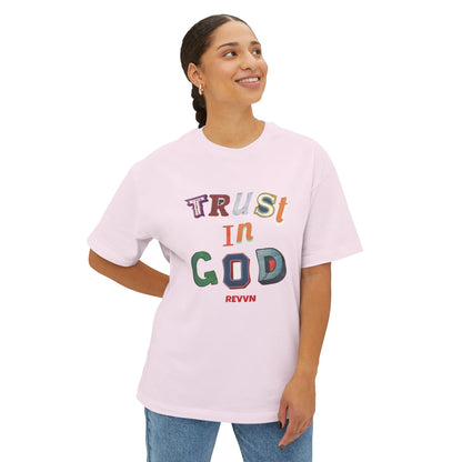Trust in God Oversized Tee, Unisex Spiritual Shirt
