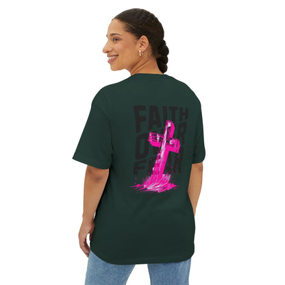 Faith Over Fear Unisex Oversized Boxy Tee