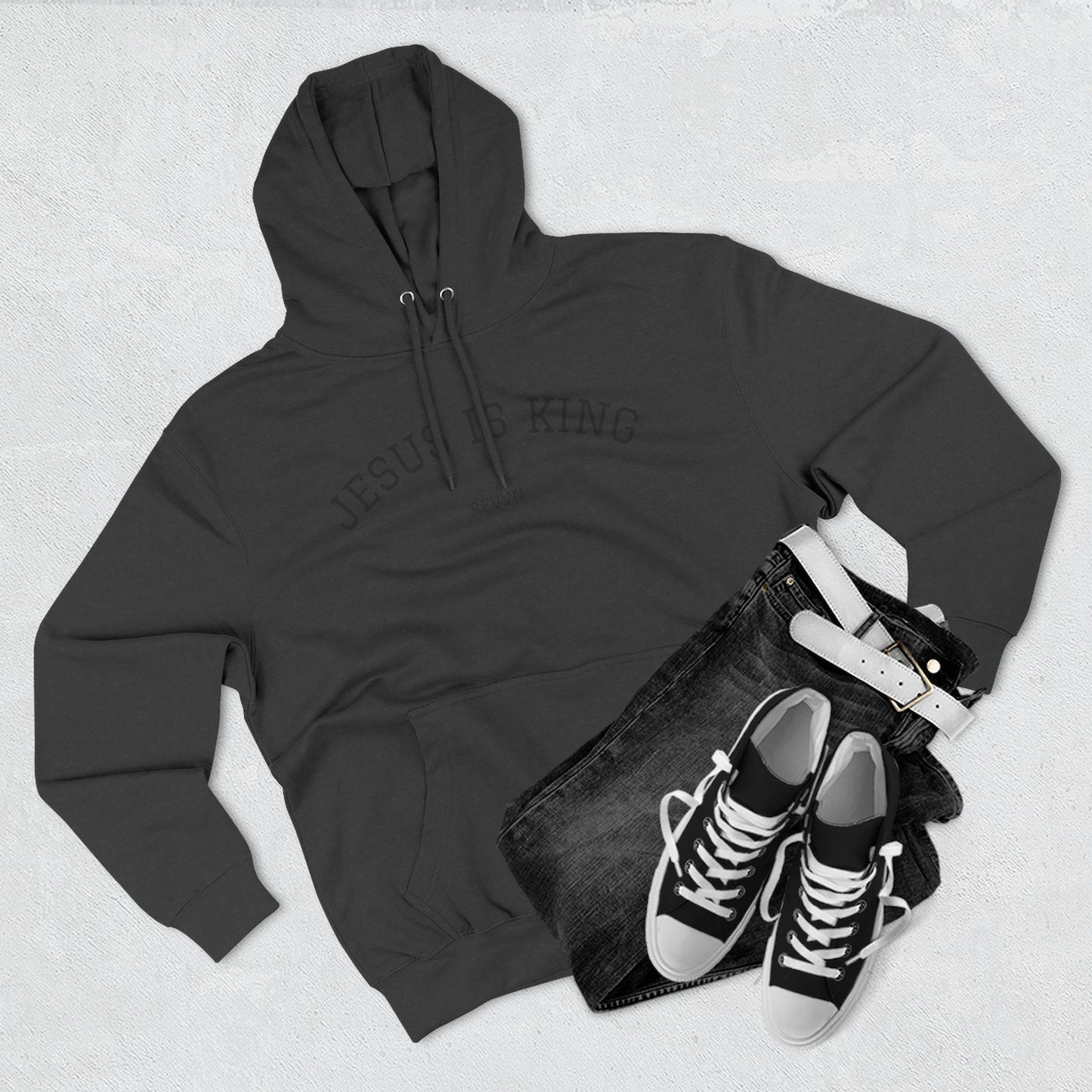 Jesus Is King Three-Panel Fleece Hoodie