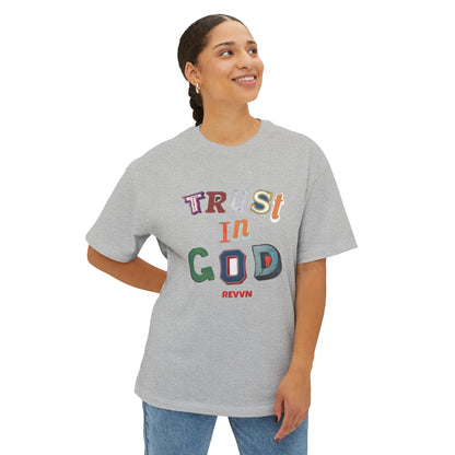 Trust in God Oversized Tee, Unisex Spiritual Shirt